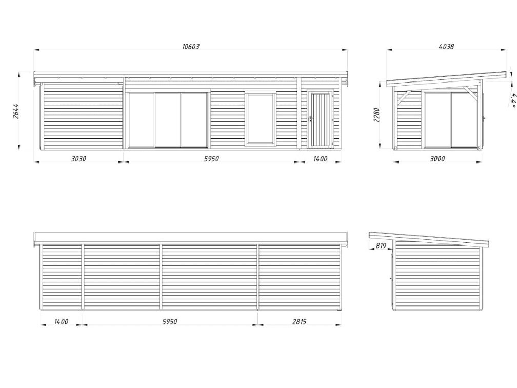 Atpūtas dārza māja Andris 21.1 + 7.9 m² - HOLDORS