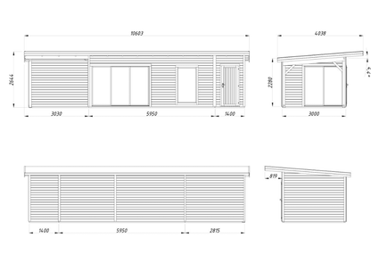 Atpūtas dārza māja Andris 21.1 + 7.9 m² - HOLDORS