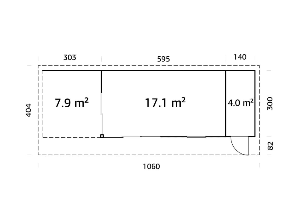 Atpūtas dārza māja Andris 21.1 + 7.9 m² - HOLDORS