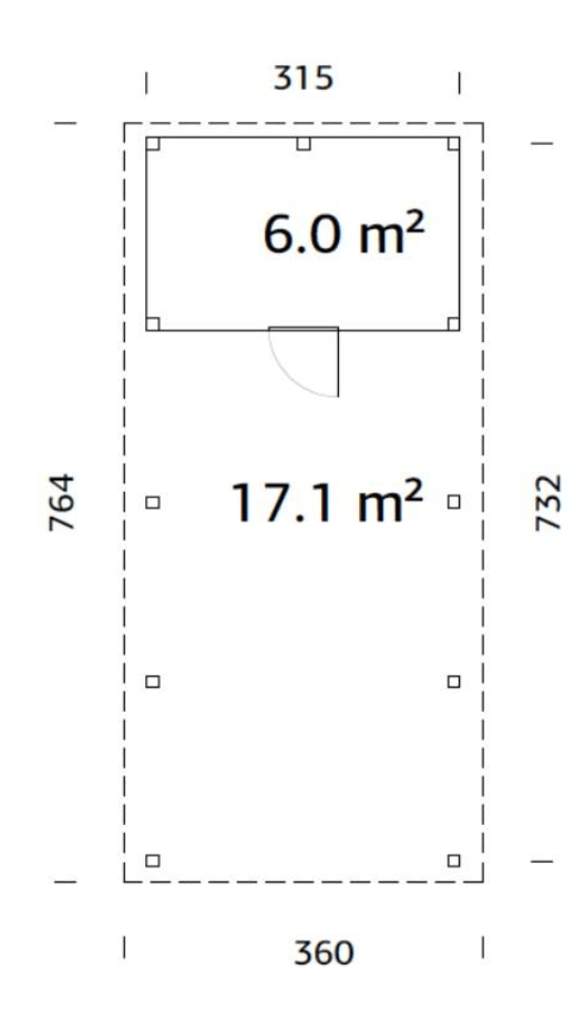 Auto nojume Kārlis ar šķūni 23.1 m2 - HOLDORS
