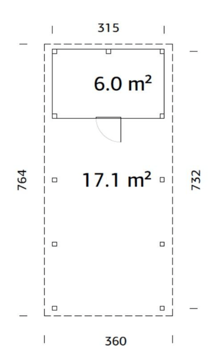 Auto nojume Kārlis ar šķūni 23.1 m2 - HOLDORS