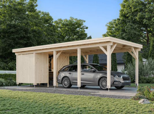 Auto nojume Kārlis ar šķūni 23.1 m2 - HOLDORS