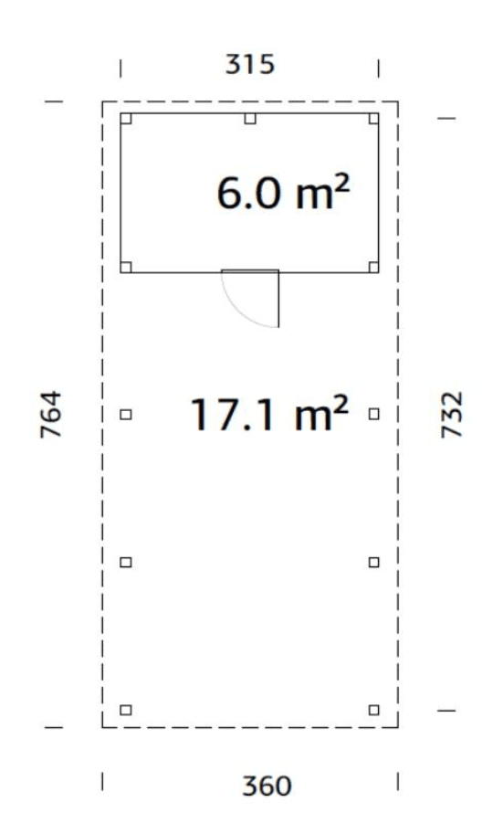 Auto nojume Kārlis ar šķūni 23.1 m2 - HOLDORS