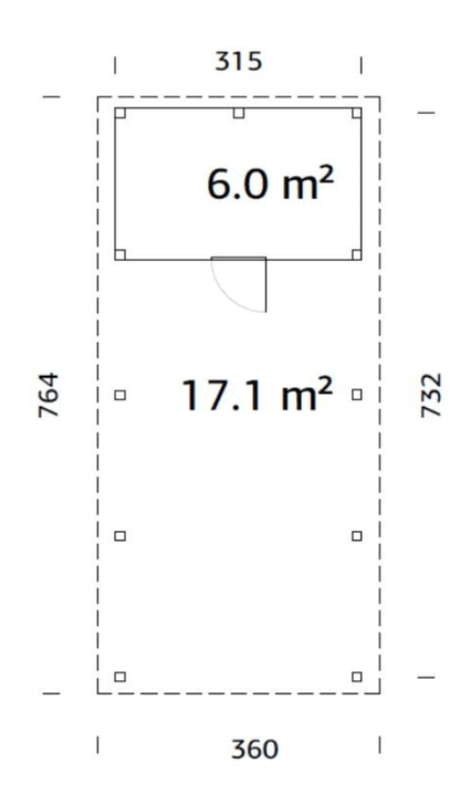 Auto nojume Kārlis ar šķūni 23.1 m2 - HOLDORS