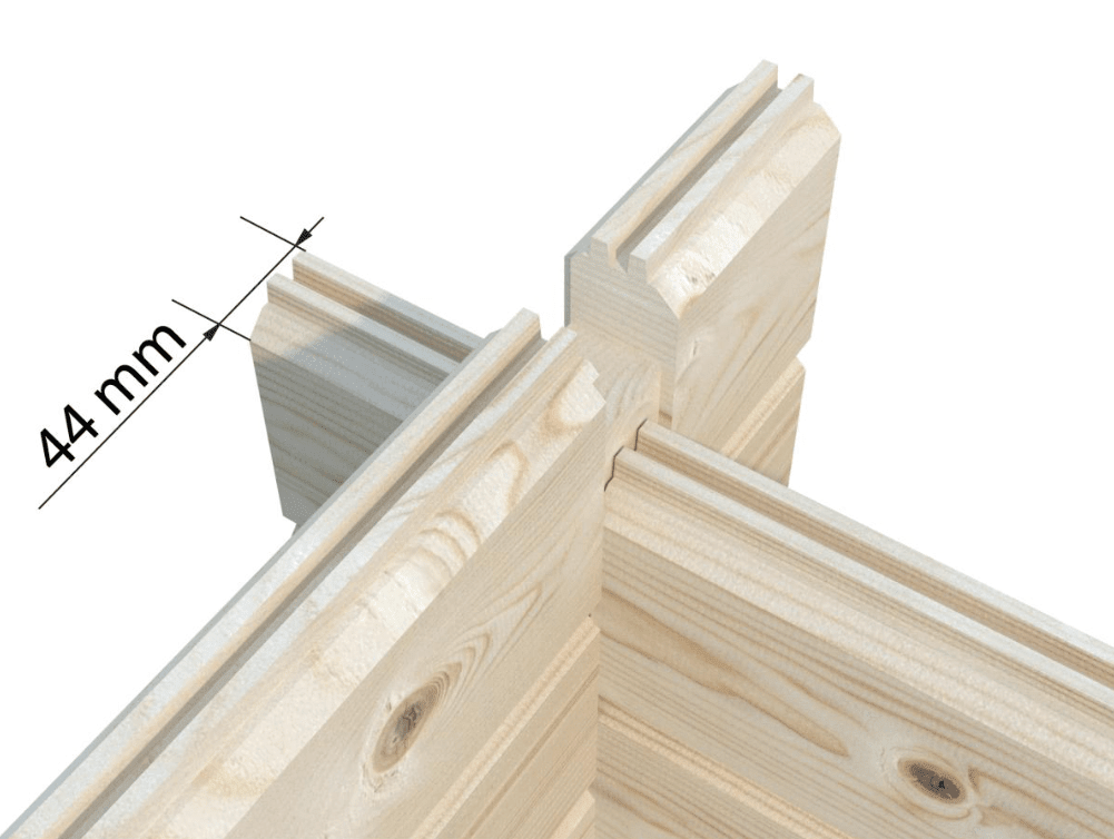 Automašīnas garāža Rodžers 21.9 + 5.2 m2 ar koka vārtiem - HOLDORS