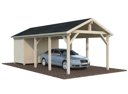 Automašīnas nojume ar noliktavu Robis vienam auto 23.1 m2