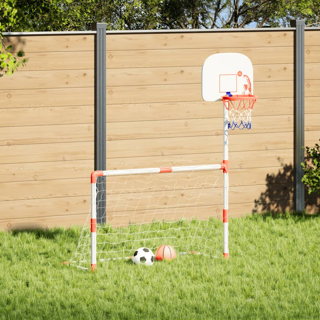 Bērnu Futbola Un Basketbola Komplekts Ar Bumbām 98X50X70 Cm - HOLDORS
