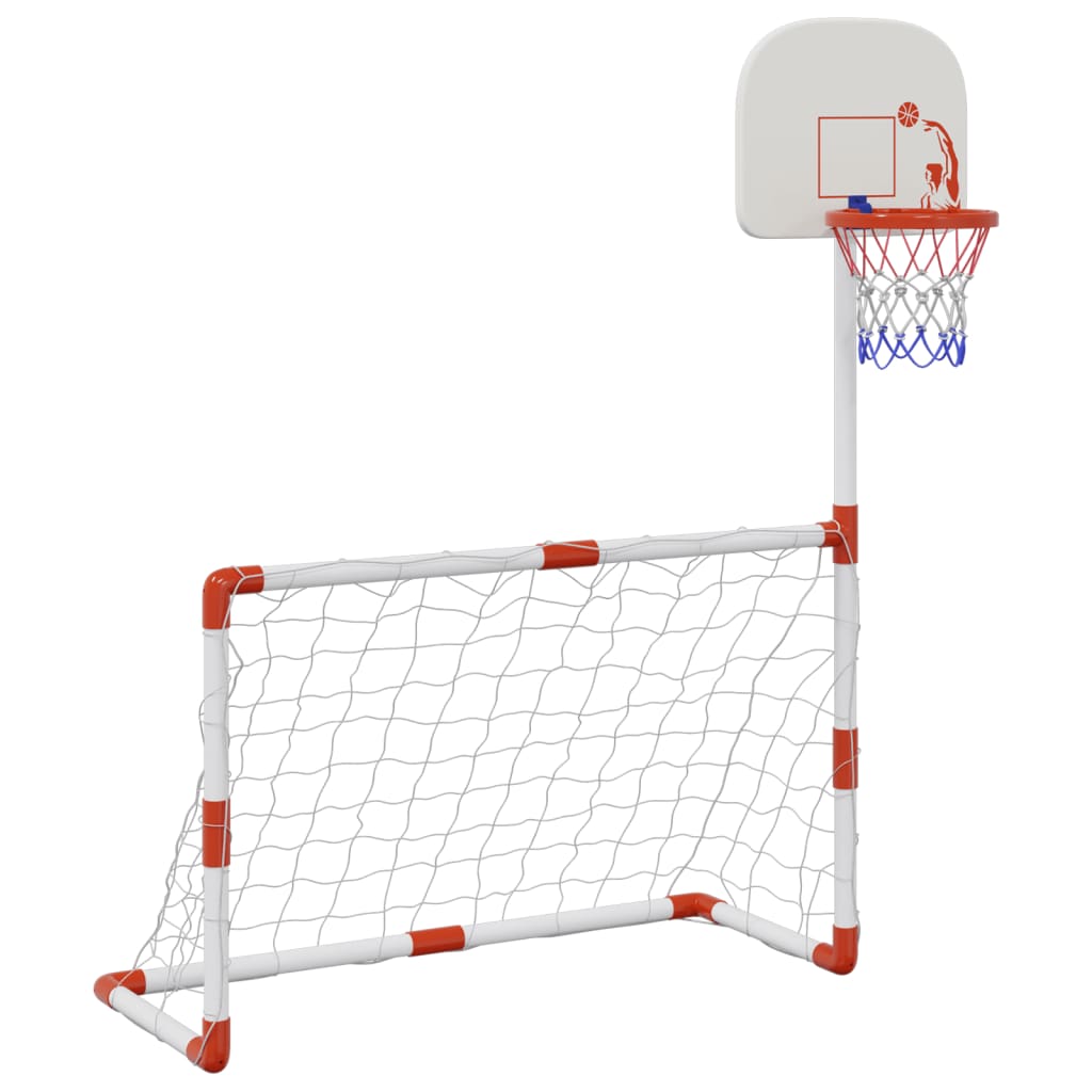Bērnu Futbola Un Basketbola Komplekts Ar Bumbām 98X50X70 Cm - HOLDORS
