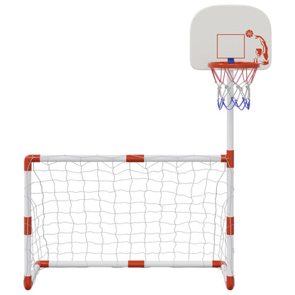 Bērnu Futbola Un Basketbola Komplekts Ar Bumbām 98X50X70 Cm - HOLDORS