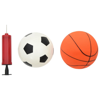 Bērnu Futbola Un Basketbola Komplekts Ar Bumbām 98X50X70 Cm - HOLDORS