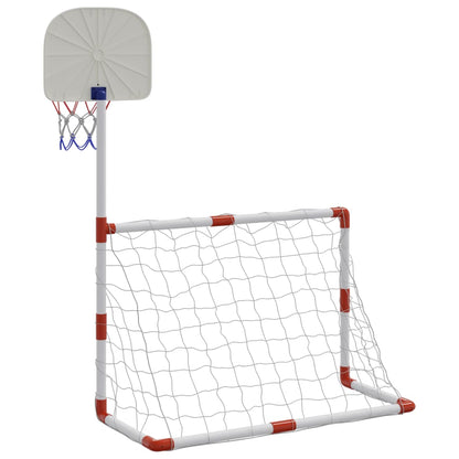 Bērnu Futbola Un Basketbola Komplekts Ar Bumbām 98X50X70 Cm - HOLDORS