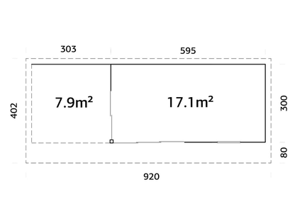 Brīvdienu māja Andris 17.1 + 7.9 m² - HOLDORS