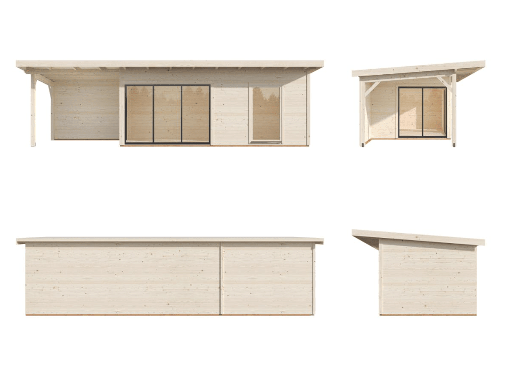 Brīvdienu māja Andris 17.1 + 7.9 m² - HOLDORS