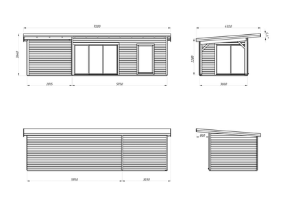 Brīvdienu māja Andris 17.1 + 7.9 m² - HOLDORS