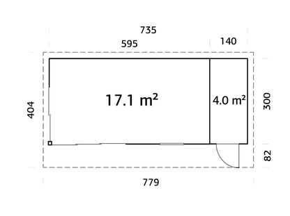 Brīvdienu māja Andris 21.1m² - HOLDORS