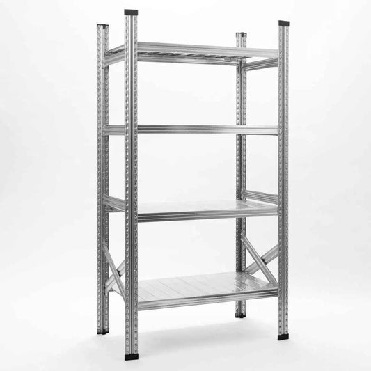 Cinkots metāla plaukts, Pamatsekcija, 4 plaukti, 1972x1050x600mm - HOLDORS