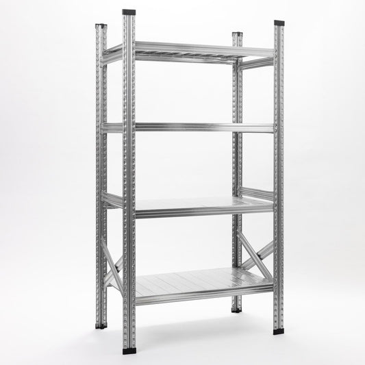 Cinkots metāla plaukts, Pamatsekcija, 4 plaukti, 3000x900x600mm - HOLDORS