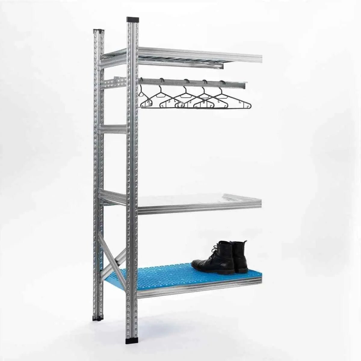 Cinkotu metāla plauktu papildsekcija, 3028x900x800, 4 plaukti - HOLDORS