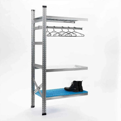 Cinkotu metāla plauktu papildsekcija, 3028x900x800, 4 plaukti - HOLDORS