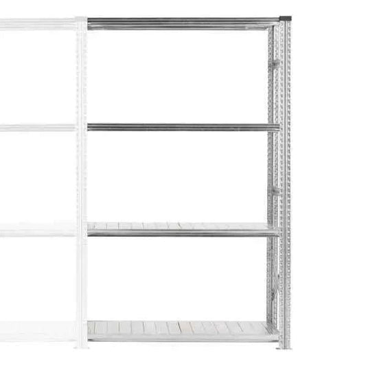 Cinkotu metāla plauktu papildsekcija, 4 plaukti, 1972x1050x600mm - HOLDORS