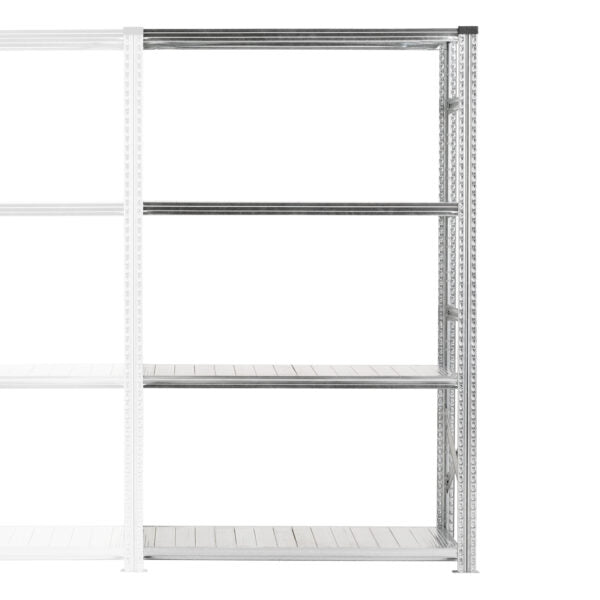 Cinkotu metāla plauktu papildsekcija, 4 plaukti, 3000x900x600mm - HOLDORS