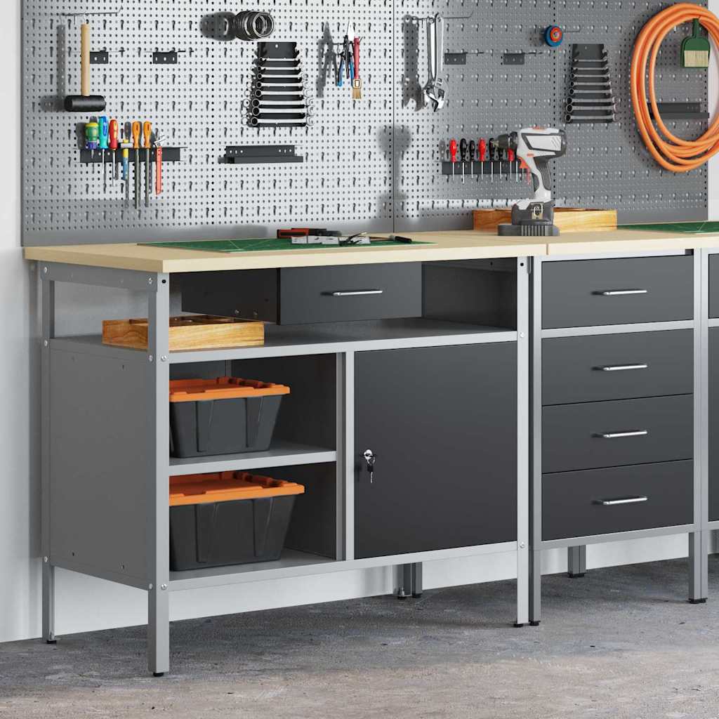 Darbagalds Ar Atvilktni Sarkans Un Pelēks 100 X 55 X 85 Cm - HOLDORS