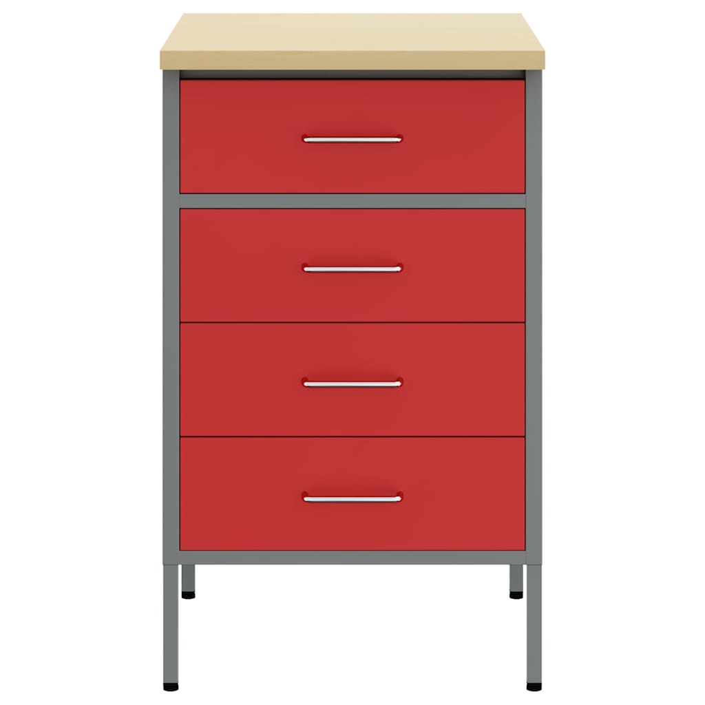 Darbagalds Ar Atvilktni Sarkans Un Pelēks 50 X 55 X 85 Cm - HOLDORS