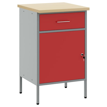 Darbagalds Ar Atvilktni Sarkans Un Pelēks 50 X 55 X 85 Cm - HOLDORS
