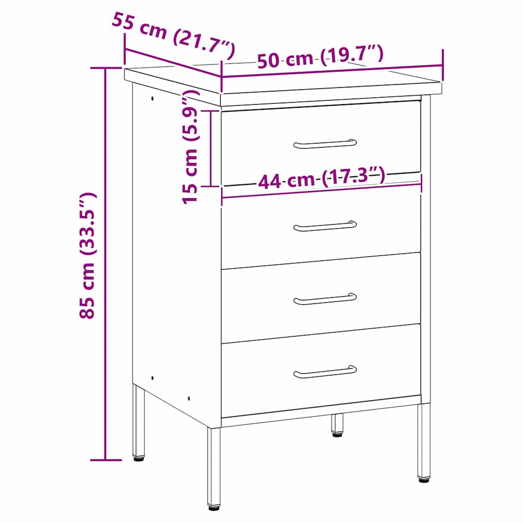 Darbagalds Ar Atvilktni Sarkans Un Pelēks 50 X 55 X 85 Cm - HOLDORS
