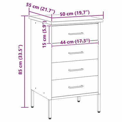 Darbagalds Ar Atvilktni Sarkans Un Pelēks 50 X 55 X 85 Cm - HOLDORS