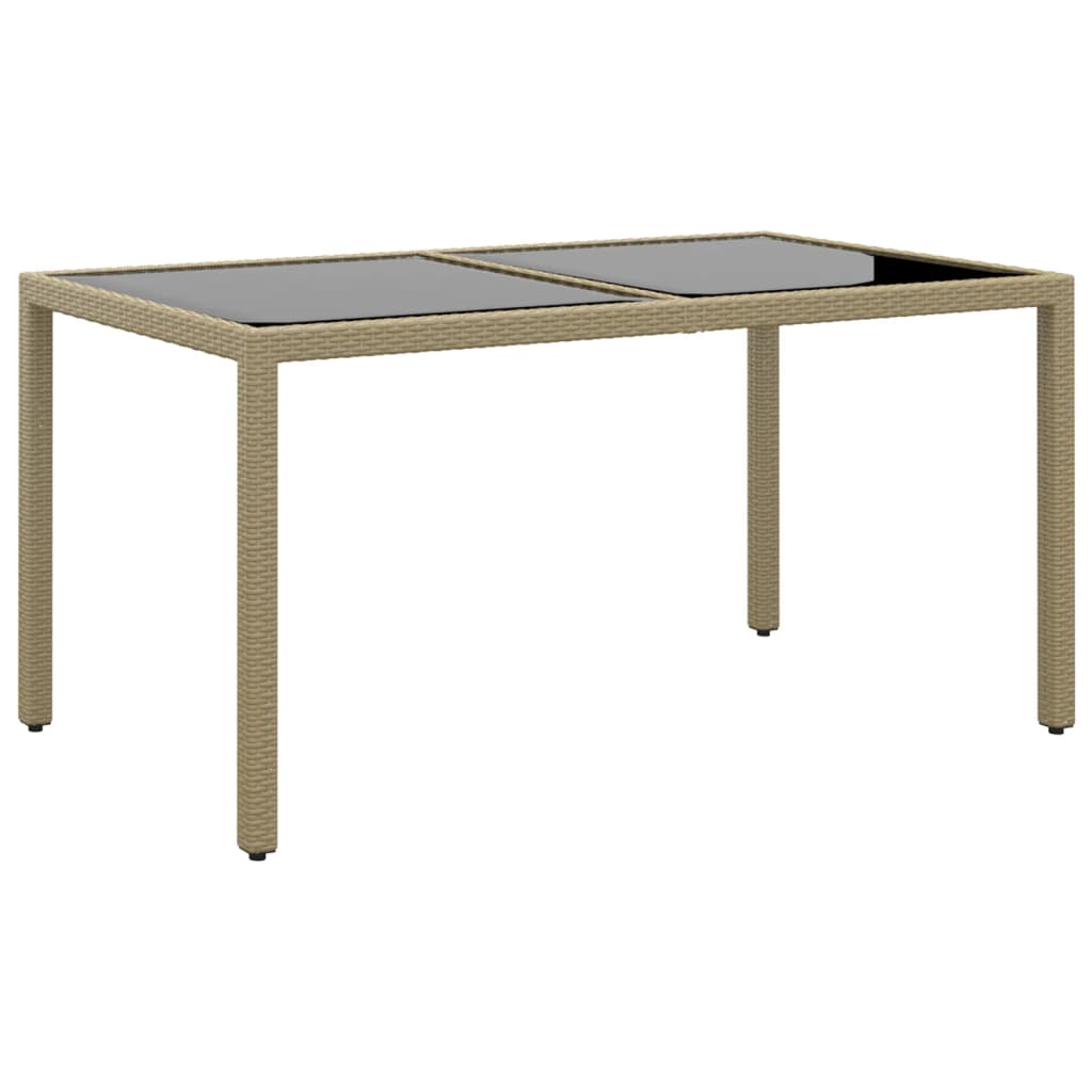 Dārza Galds, Stikla Virsma, Pelēks, 150X90X75Cm, Pe Rotangpalma - HOLDORS