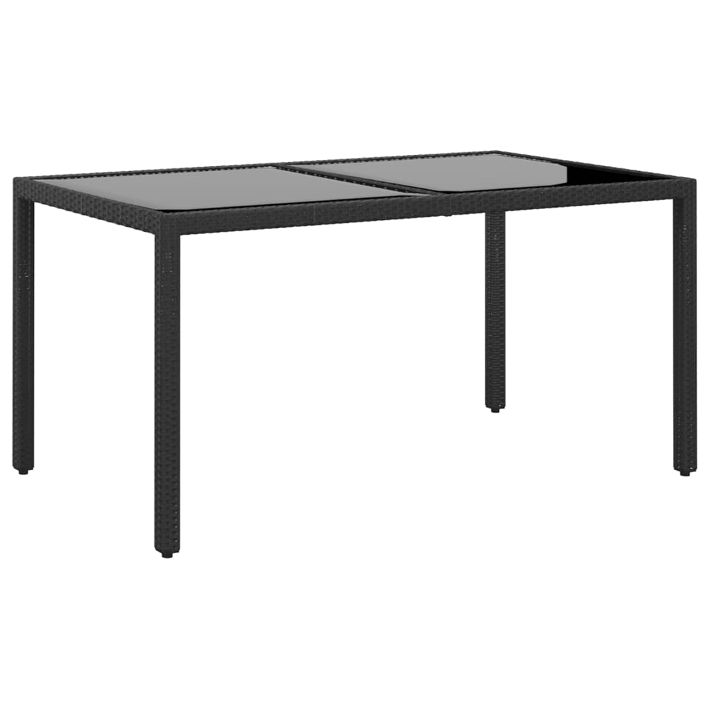 Dārza Galds, Stikla Virsma, Pelēks, 150X90X75Cm, Pe Rotangpalma - HOLDORS