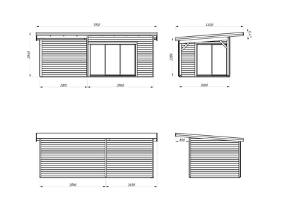 Dārza koka māja Andris 11.2 + 7.9 m² - HOLDORS