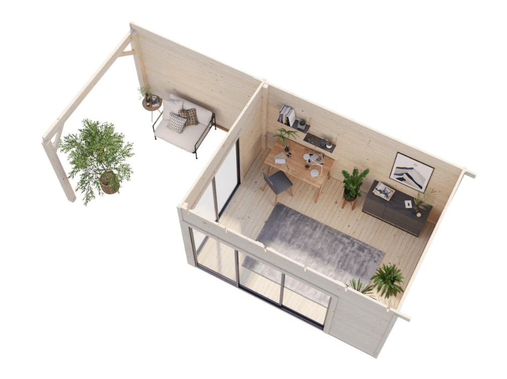 Dārza koka māja Andris 11.2 + 7.9 m² - HOLDORS