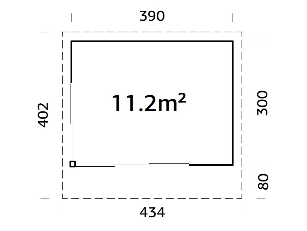 Dārza koka māja Andris 11.2 m² - HOLDORS