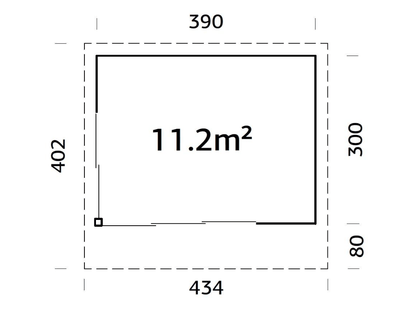Dārza koka māja Andris 11.2 m² - HOLDORS