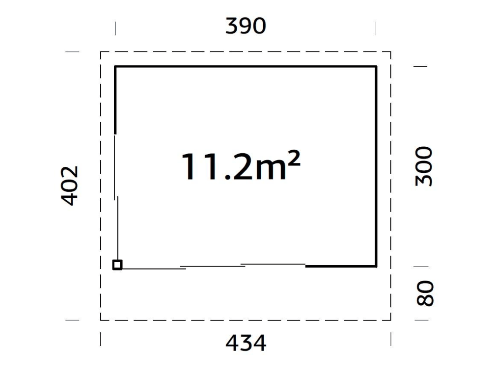 Dārza koka māja Andris 11.2 m² - HOLDORS