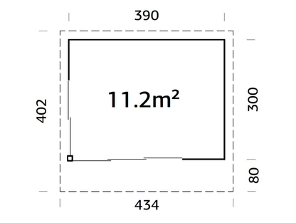 Dārza koka māja Andris 11.2 m² - HOLDORS