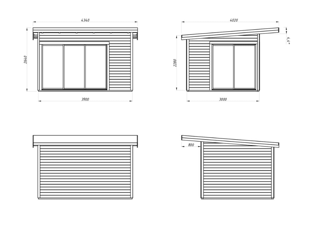 Dārza koka māja Andris 11.2 m² - HOLDORS