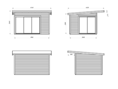 Dārza koka māja Andris 11.2 m² - HOLDORS