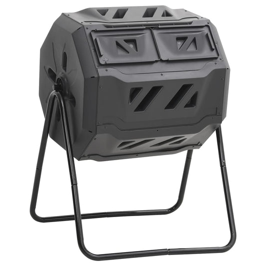 Dārza Komposta Kaste, Melna, 73X64X95 Cm, 160 L - HOLDORS