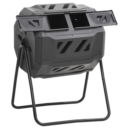 Dārza Komposta Kaste, Melna, 73X64X95 Cm, 160 L - HOLDORS