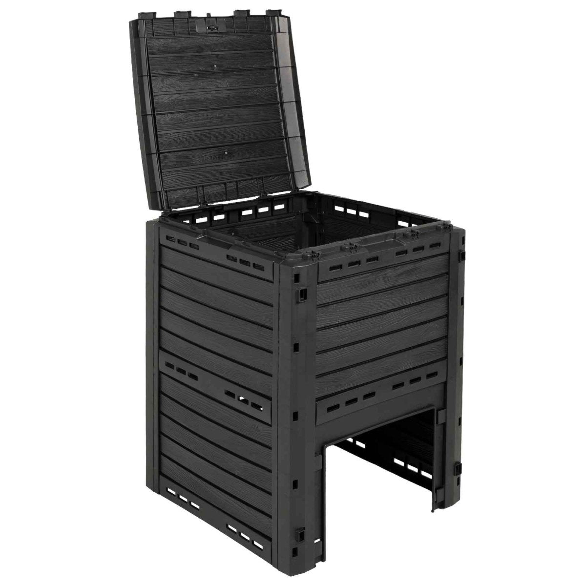 Dārza Kompostētājs Melns 59,5 X 60 X 81,5 Cm 280 L 100% Pp - HOLDORS