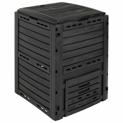 Dārza Kompostētājs Melns 59,5 X 60 X 81,5 Cm 280 L 100% Pp - HOLDORS
