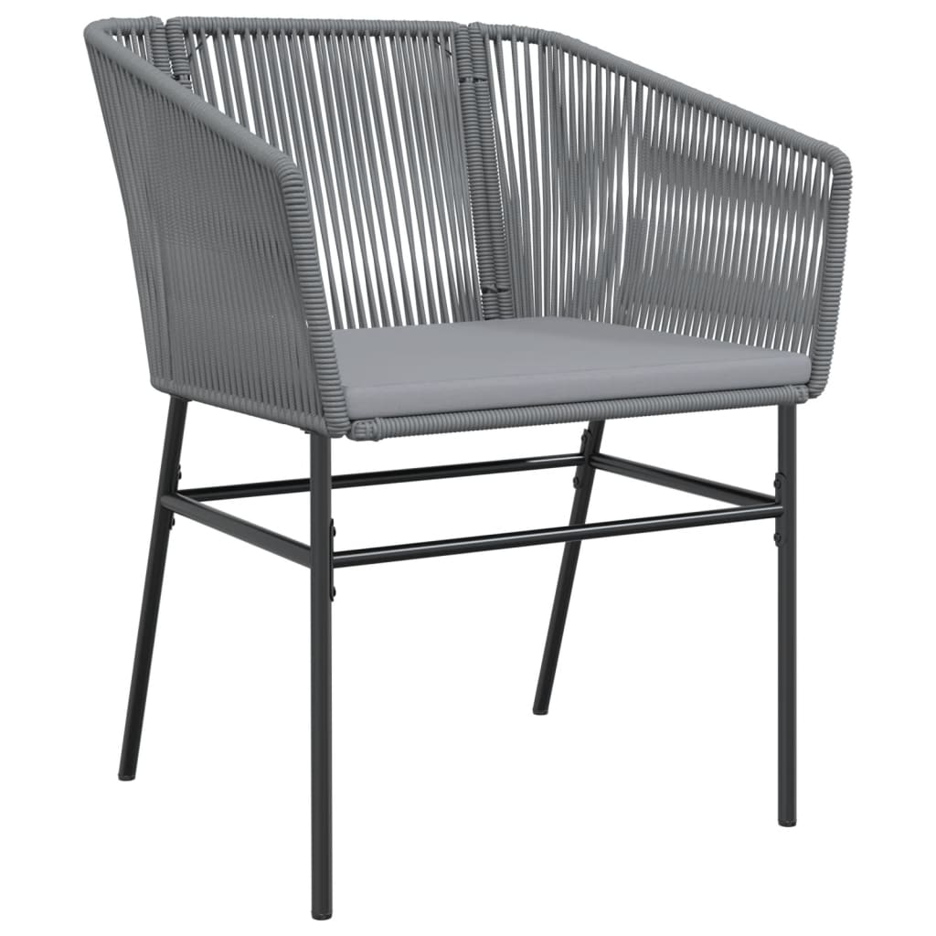 Dārza Krēsli, 2 Gab., Ar Matračiem, Pe Rotangpalma, Pelēks - HOLDORS