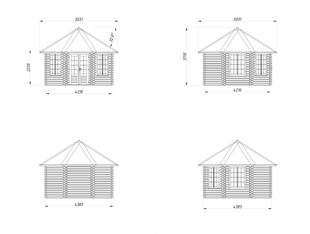 Dārza lapene Hanna 14.1 m² - HOLDORS