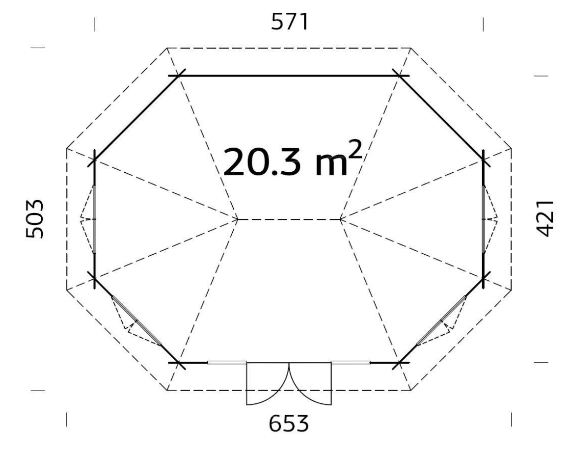 Dārza lapene Hanna 20.3 m² - HOLDORS
