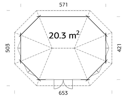 Dārza lapene Hanna 20.3 m² - HOLDORS
