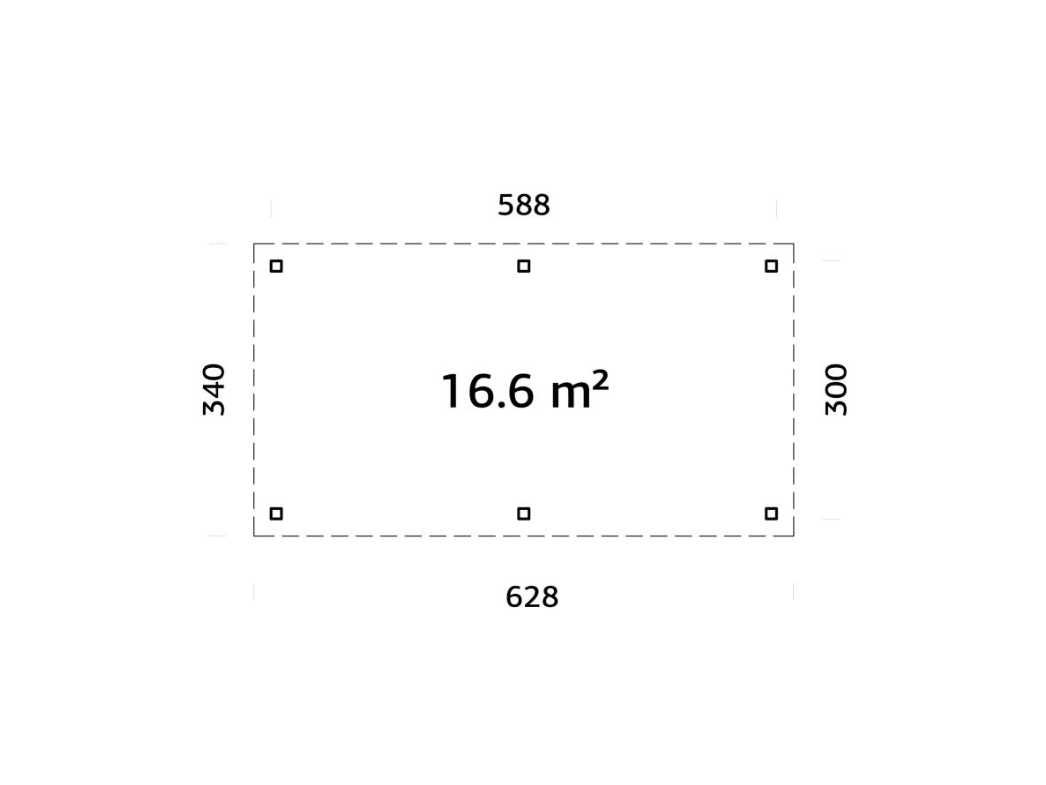 Dārza lapene Liene 16.6 m2 - HOLDORS