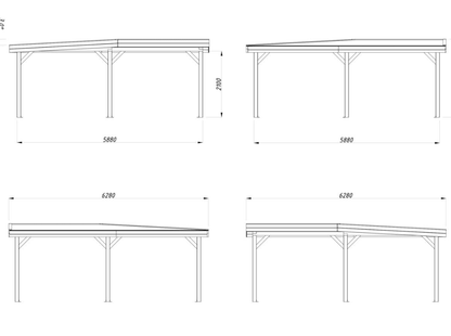 Dārza lapene Liene 24.9 m2 - HOLDORS